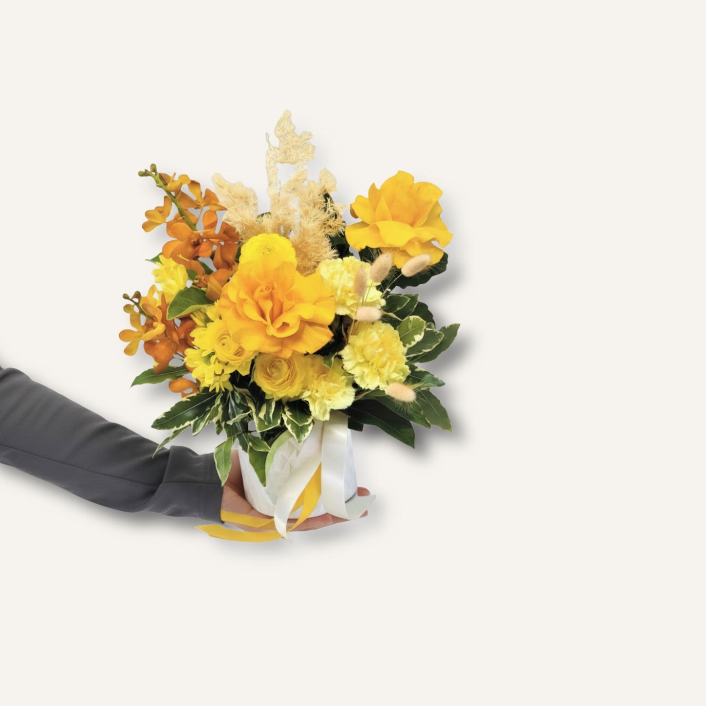 Bright yellow cheerful flowers from BLOOMHAUS MELBOURNE, showcasing vibrant blooms in a natural floral arrangement.