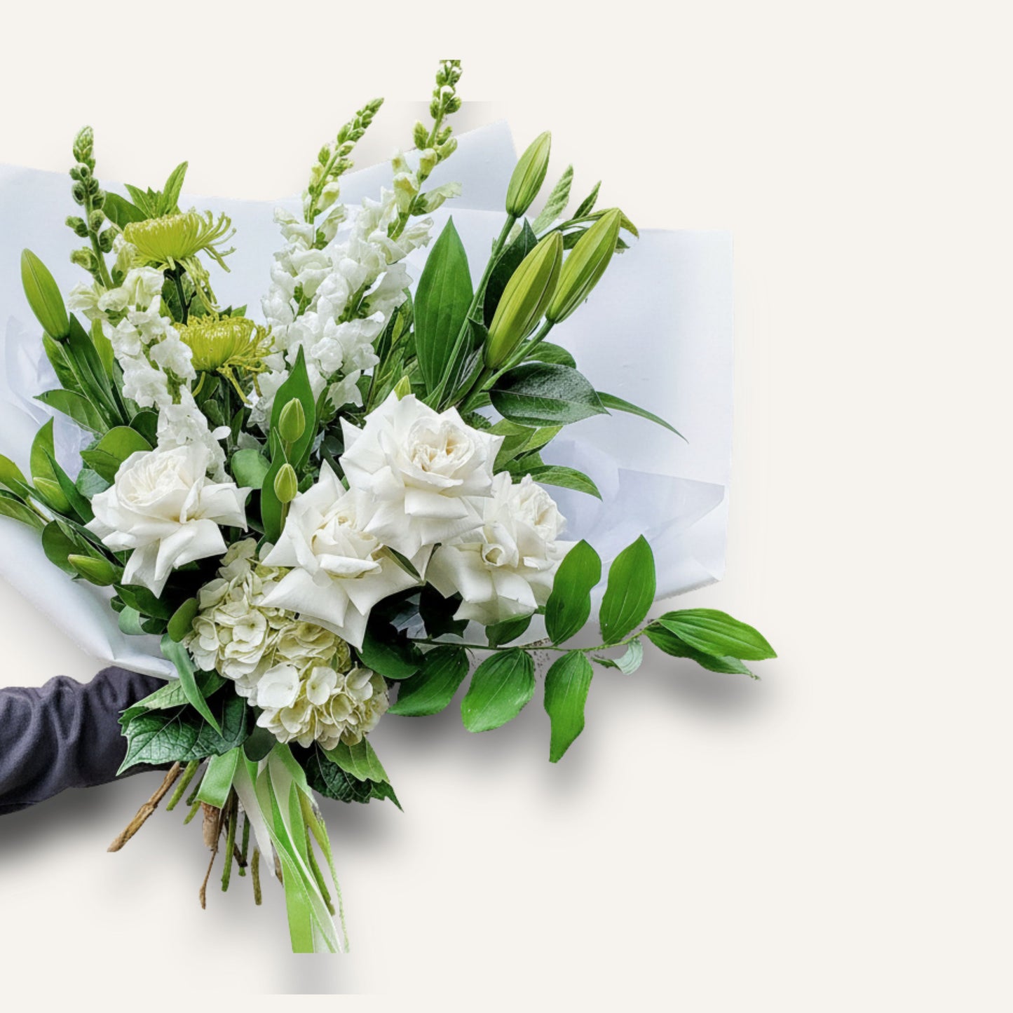 BLOOMHAUS MELBOURNE Fresh Flowers >Bouquet Radiant Soul - fresh white luxe bouquet