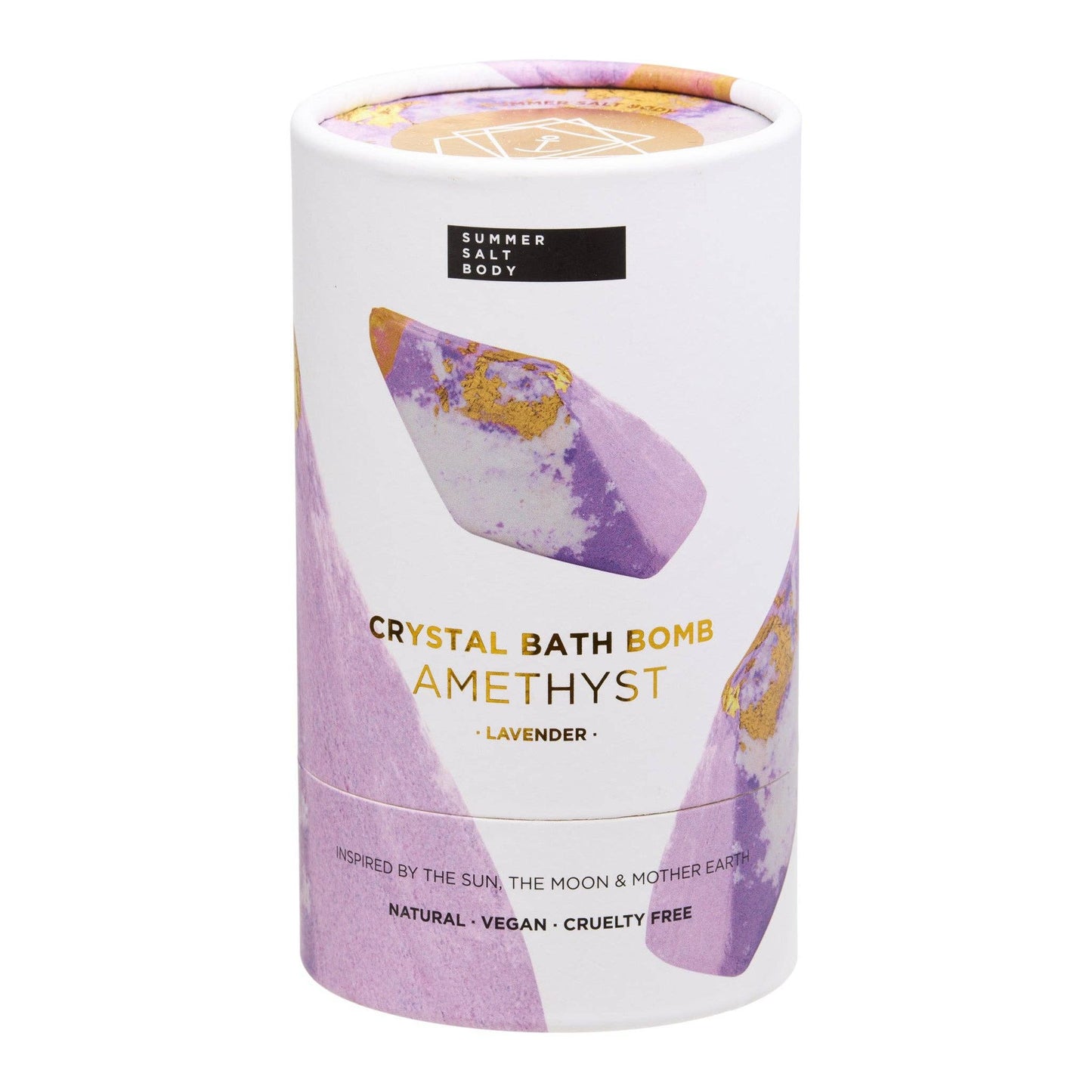 Summer Salt Body gift Crystal Bath Bomb - Amethyst - Lavender