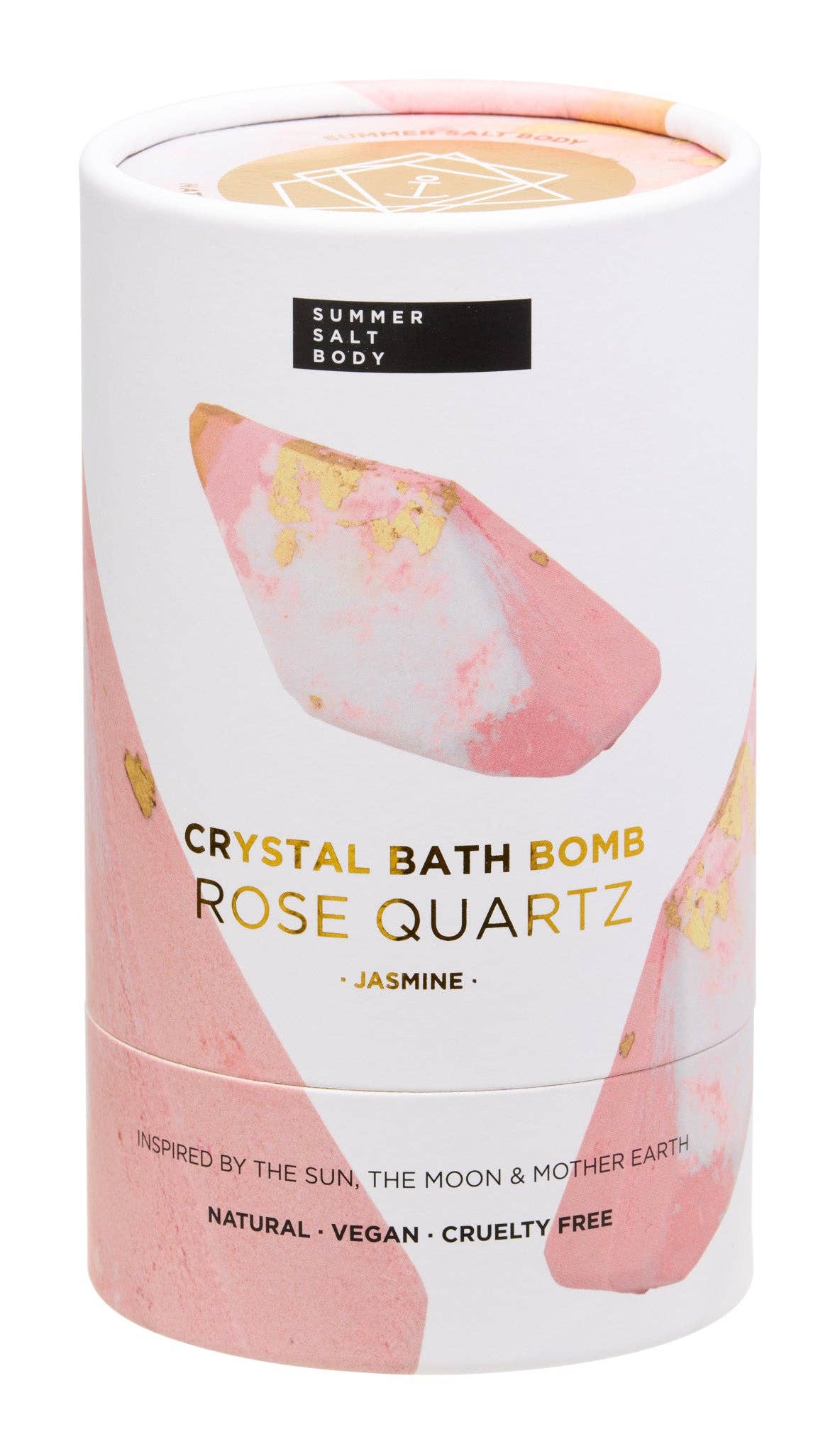 Summer Salt Body gift Crystal Bath Bomb - Rose Quartz - Jasmine