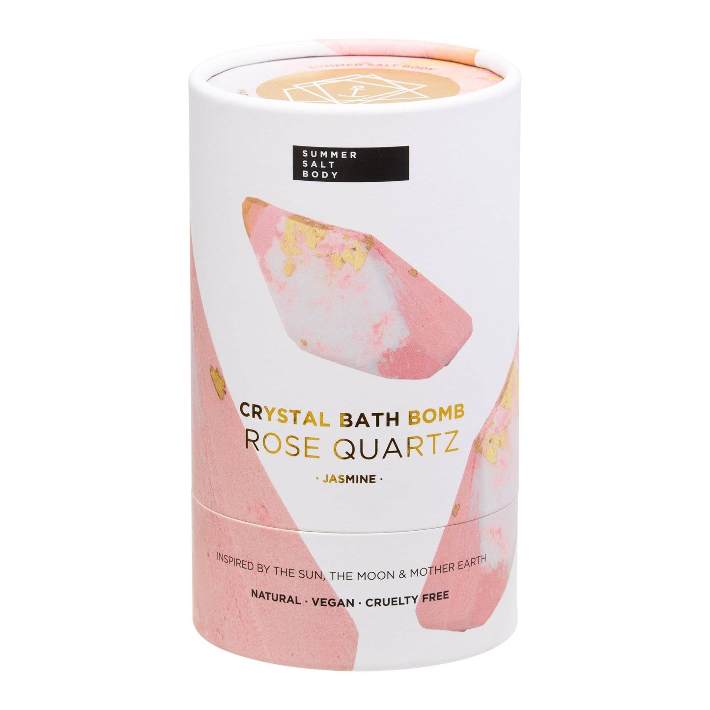 Summer Salt Body gift Crystal Bath Bomb - Rose Quartz - Jasmine