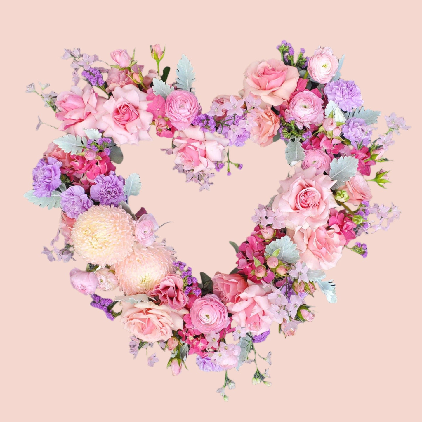 BLOOMHAUS MELBOURNE Heartfelt - Heart Sympathy Wreath