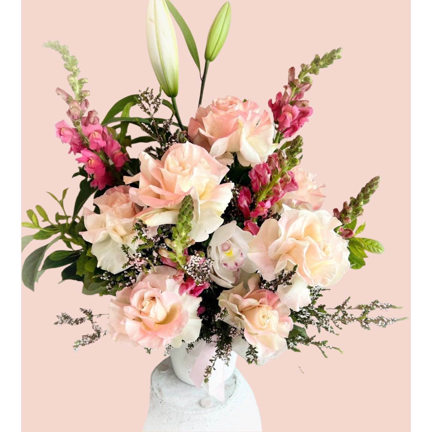 BLOOMHAUS MELBOURNE Le Jardin - Pink Reflexed Roses, Lillies and Seasonal Blooms
