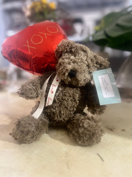 Valentine's Day Gift Box – "Freddy the Teddy" Bundle softest Teddy with heart balloon