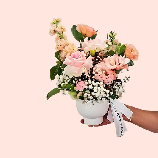 Pretty in Pink - Reflexed Pink Roses Arrangement