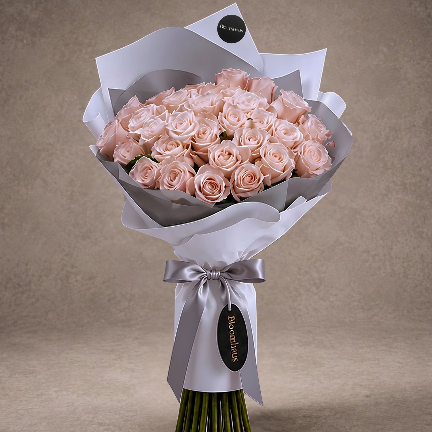 Long stem premium red rose bouquet from BLOOMHAUS MELBOURNE featuring vibrant red roses arranged beautifully.