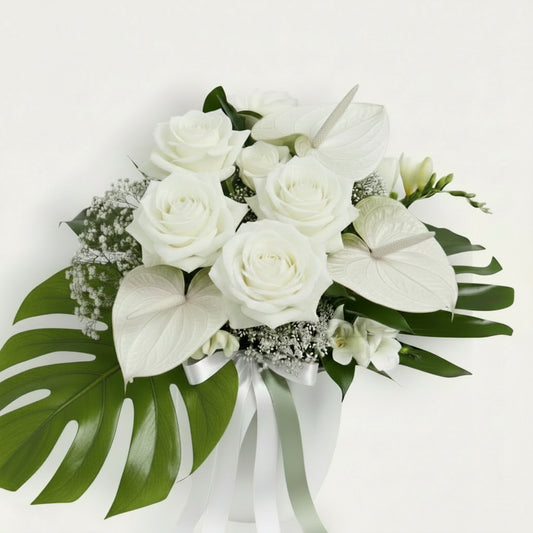 BLOOMHAUS MELBOURNE Flower arrangement Rose Muse - Rose & Anthurium Pot Arrangement