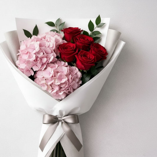 Cloud 9 - Valentine's Day Flower Delivery: Hydrangeas & Roses - BLOOMHAUS MELBOURNE