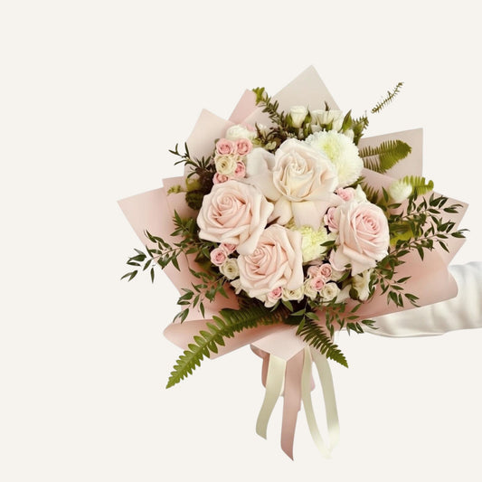 BLOOMHAUS MELBOURNE Flowers > reflexed roses Blush - Soft Rose Bouquet