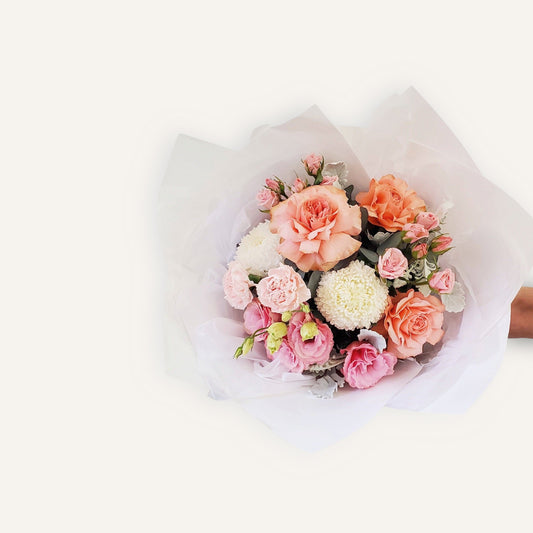 BLOOMHAUS MELBOURNE Flowers > reflexed roses Blushing Blooms - Pastel Reflexed Roses & Seasonal Flowers