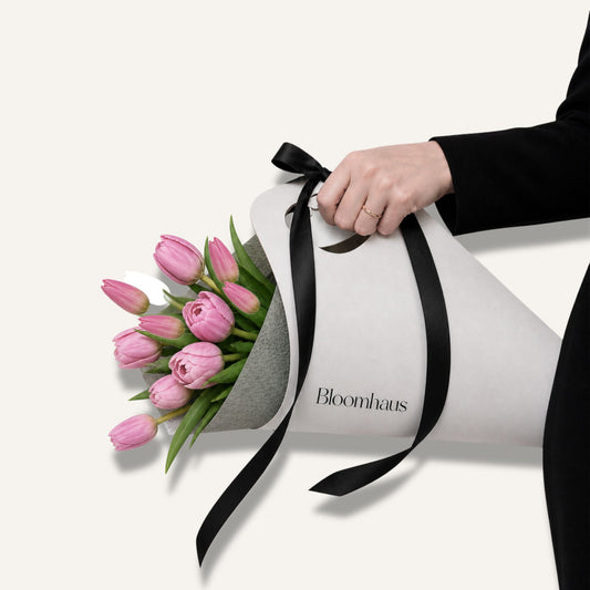 BLOOMHAUS MELBOURNE flowers>tulips Mother’s Day Tulips in  Bloomhaus Carrier