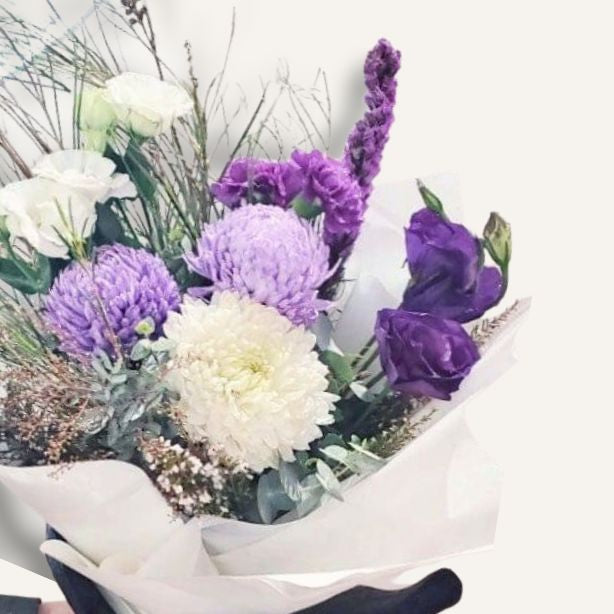 BLOOMHAUS MELBOURNE Fresh Flowers >Bouquet Passion  - Purple Disbuds and Seasonal Blooms
