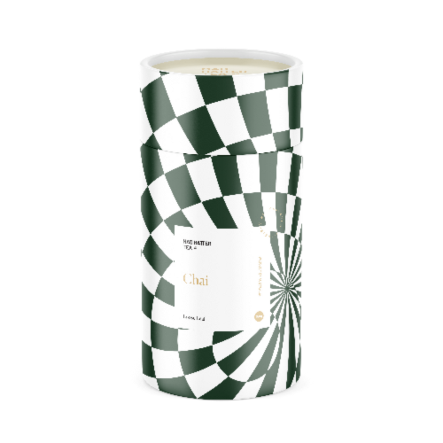 Loose leaf Mad Hatter Tea Sticky Masala Chai in a 150g package, showcasing the aromatic tea leaves and spices.