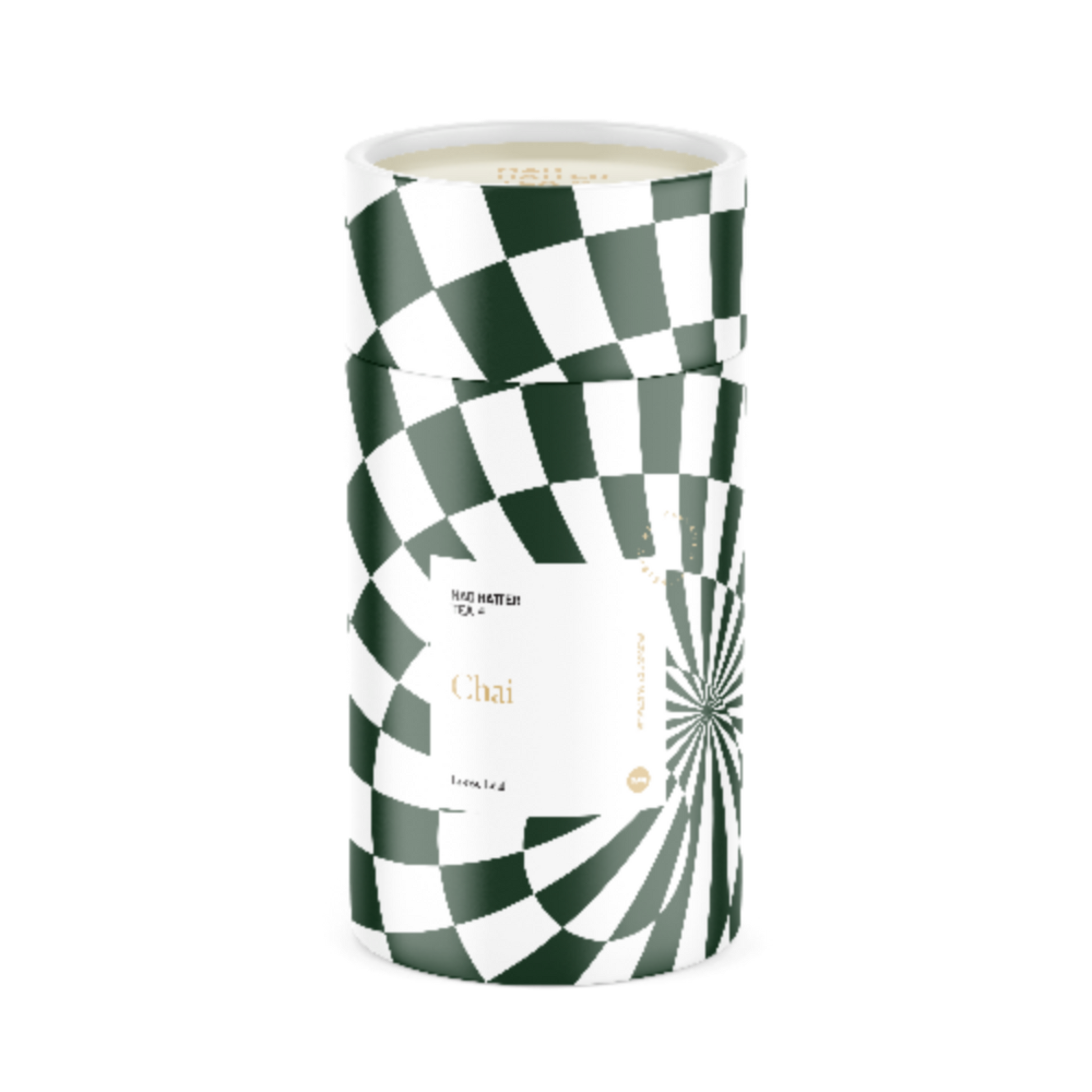 Loose leaf Mad Hatter Tea Sticky Masala Chai in a 150g package, showcasing the aromatic tea leaves and spices.