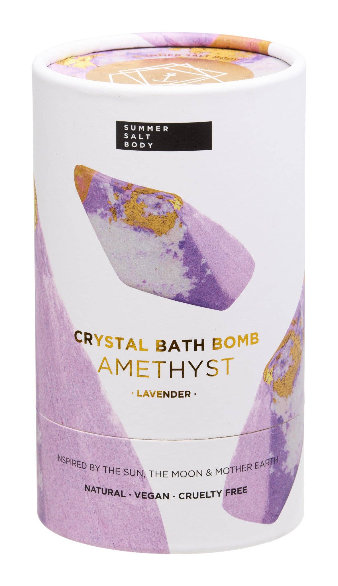 Summer Salt Body gift Crystal Bath Bomb - Amethyst - Lavender