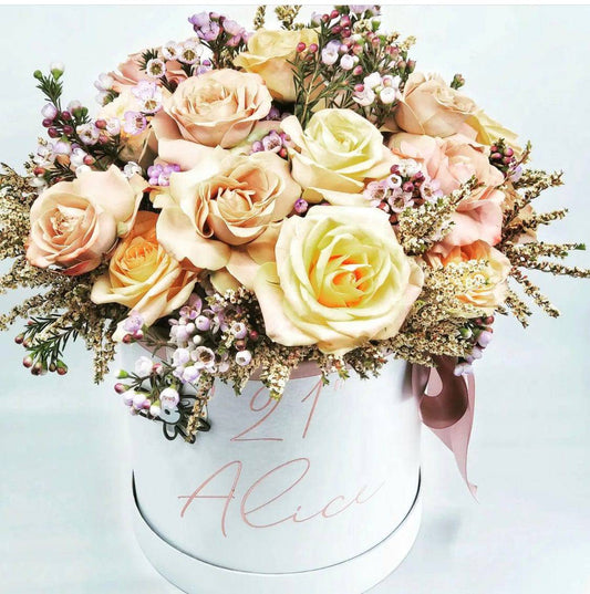 BLOOMHAUS MELBOURNE Bella - Pretty Pink Hatbox Arrangement