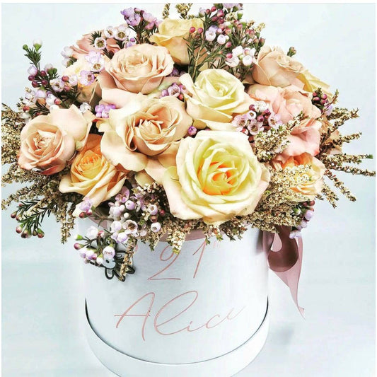 BLOOMHAUS MELBOURNE Bella - Pretty Pink Hatbox Arrangement