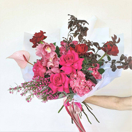 Berry Boss - Reflexed Roses and Seasonal flowers Bouquet