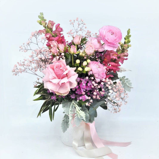 BLOOMHAUS MELBOURNE Flower arrangement Blooming Kindness - Sweet Pink Ceramic Vase Arrangement