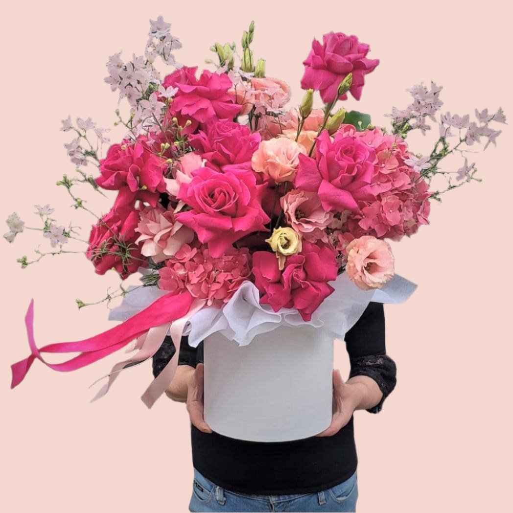 CARMEN|Luxe Personalised Floral Hatbox | Bloomhaus Melbourne