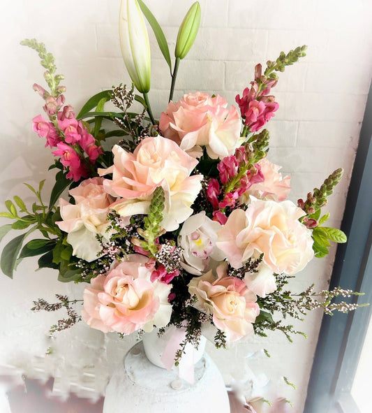 BLOOMHAUS MELBOURNE Le Jardin - Pink Reflexed Roses, Lillies and Seasonal Blooms