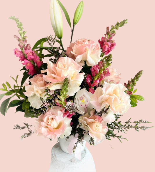BLOOMHAUS MELBOURNE Le Jardin - Pink Reflexed Roses, Lillies and Seasonal Blooms