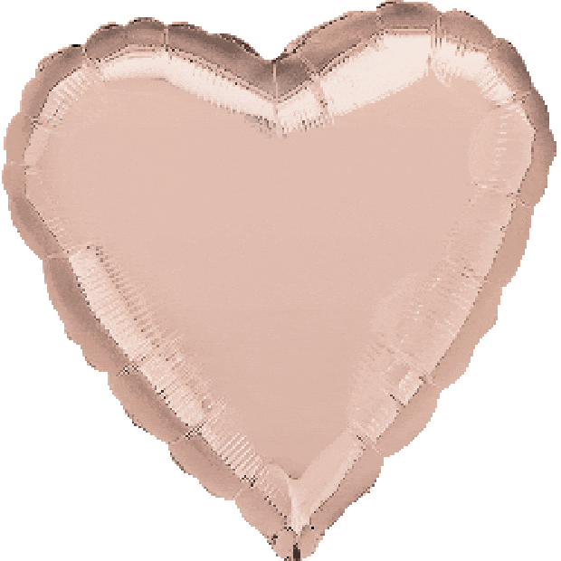 BLOOMHAUS MELBOURNE Rose Gold Heart helium Balloons 45cm