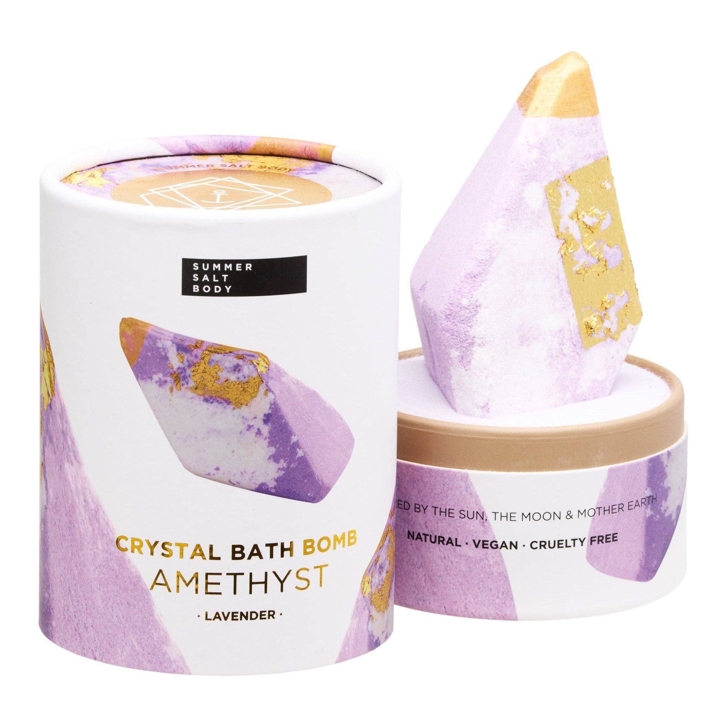 Summer Salt Body gift Crystal Bath Bomb - Amethyst - Lavender