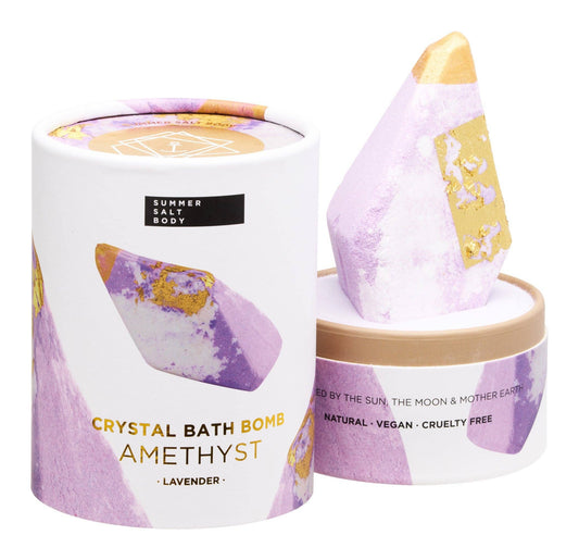 Summer Salt Body gift Crystal Bath Bomb - Amethyst - Lavender